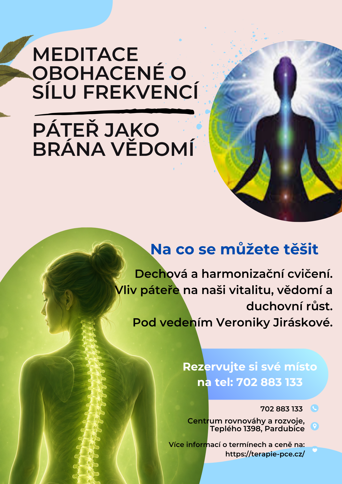 Meditace obohacené o sílu frekvencí se zaměřením na páteř